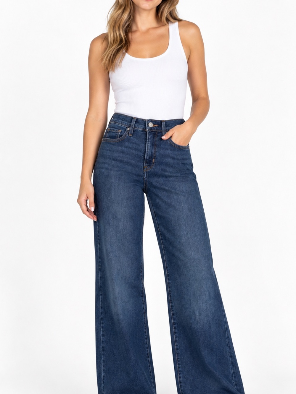 Levi's Dark Blue Wide Leg Jeans